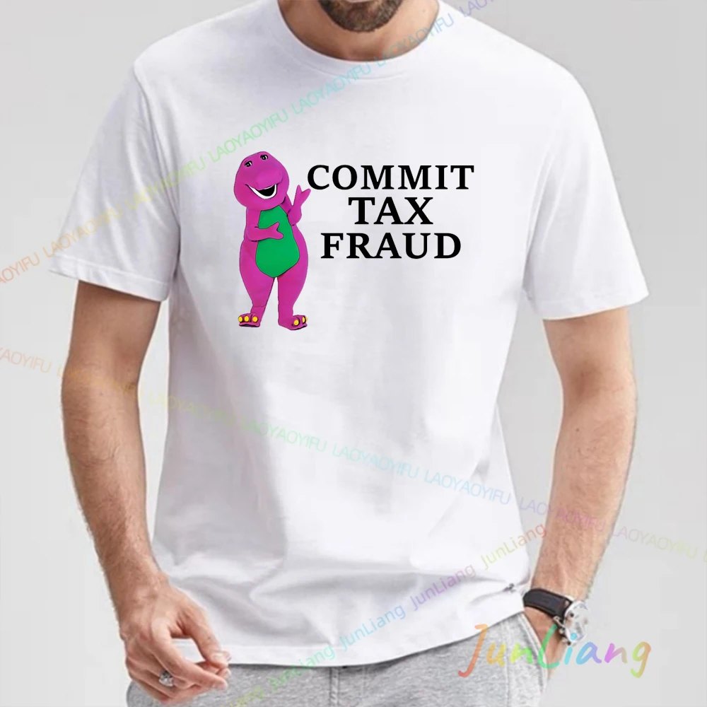 تي شيرت للنساء ملابس الرسوم المتحركة التي شيرت جديد بارني ديناصور والأصدقاء الكرتون الرجال السيدات Kawaii Harajuku موضة 100% قطن