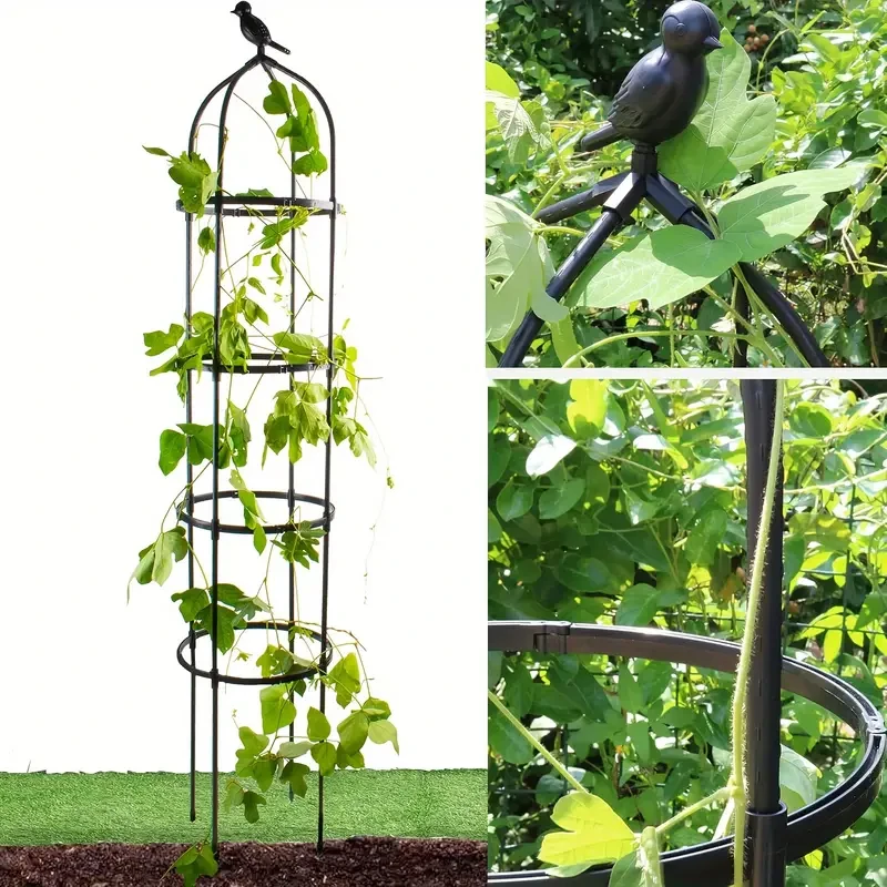 

Garden Obelisk Plant Supports For Garden, Tower Obelisks 150Cm U-Shaped Climbing Plant Support Rustproof Pea Frame Tomato Cage