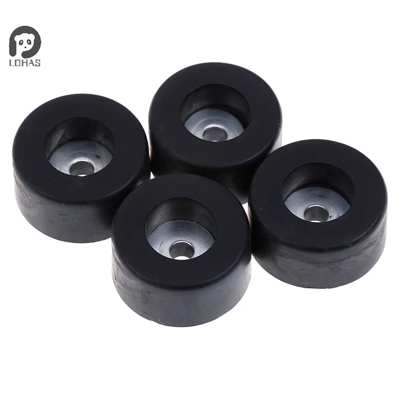 4Pcs Cabinets Rubber Feet Damper Pad Base 4pcs Durable Black 38mm x 19mm Large Case Speaker