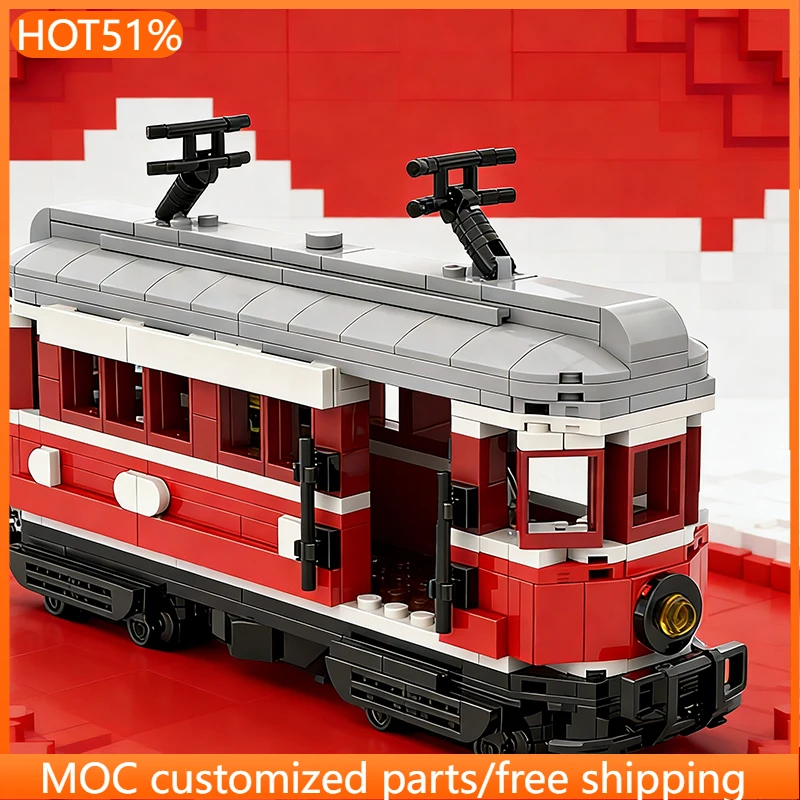 484-teiliger Auto-Trolley MOC Anpassbarer Modularer Baukasten Kreatives Design Lernspielzeug STEM DIY Spielzeug Weihnachtsgeschenk