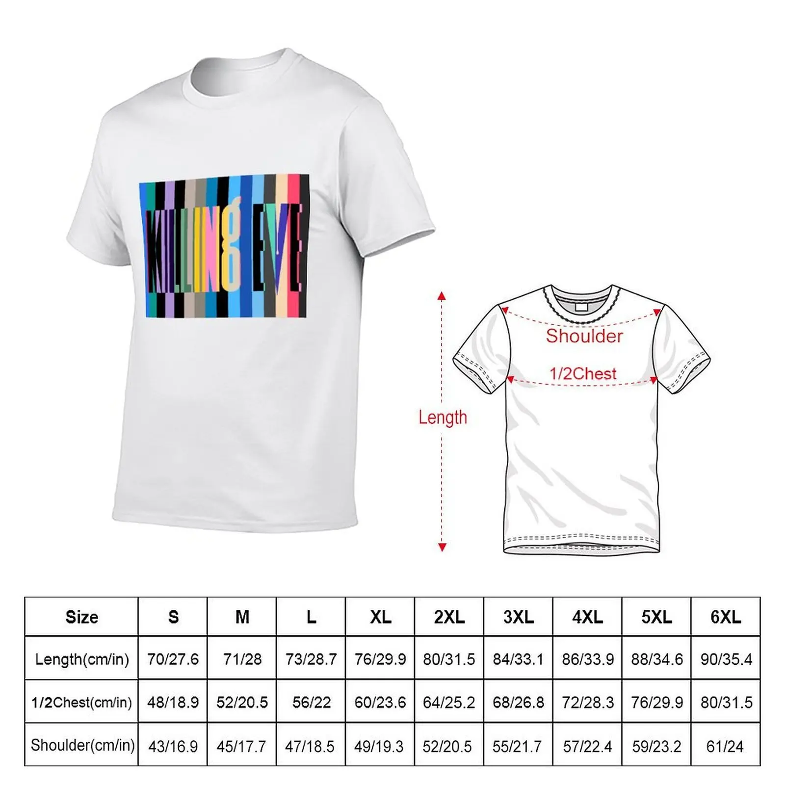 Killing Eve Title S1 and S2 T-Shirt t shirts for man cotton cotton tshirt 100% T-Shirt