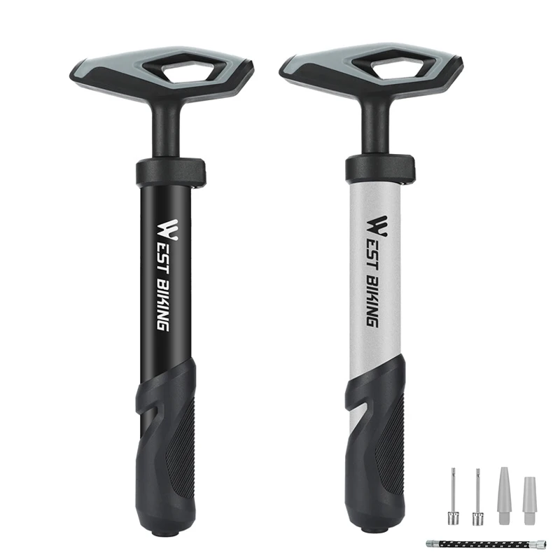 AliExpress West Biking WEST BIKING Portable Manual Air Pump With Extension Hose For Balloon Basketball Football Swimming Multiple Multiple Air Needles