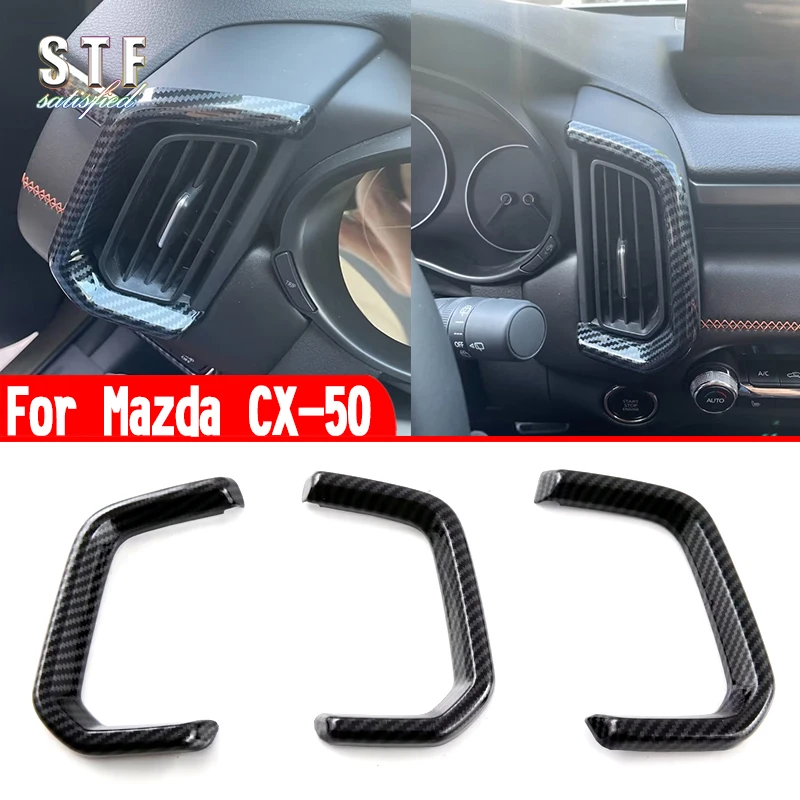 

ABS Interior Air-Condition Vent Outlet Cover Trim Molding Accessories Stickers W4 For Mazda CX-50 2023 2024