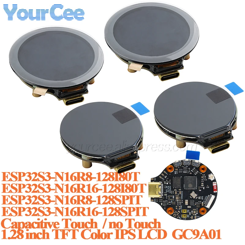 ESP32-TFT 1.28 Inch Round IPS 65K Color TFT Touch Display LCD Screen Module 1.28
