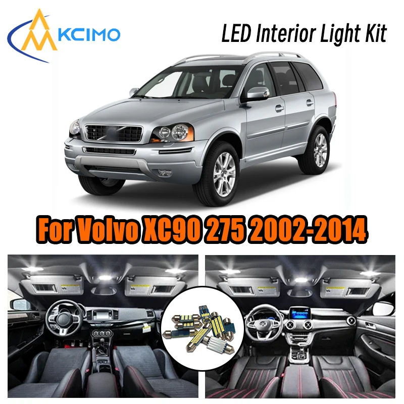 

Kcimo For Volvo XC90 275 2002-2009 2010 2011 2012 2013 2014 LED Interior Dome Map Trunk Light Kit Car Led Lamps Canbus No Error