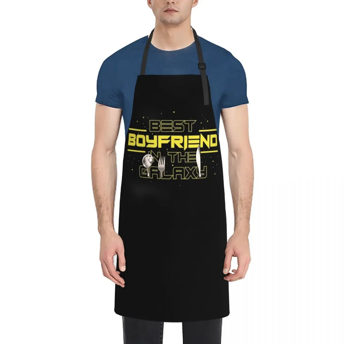 

Best Boyfriend In The Galaxy - Funny Boyfriend Apron painters barber men Things For Home And Kitchen Apron