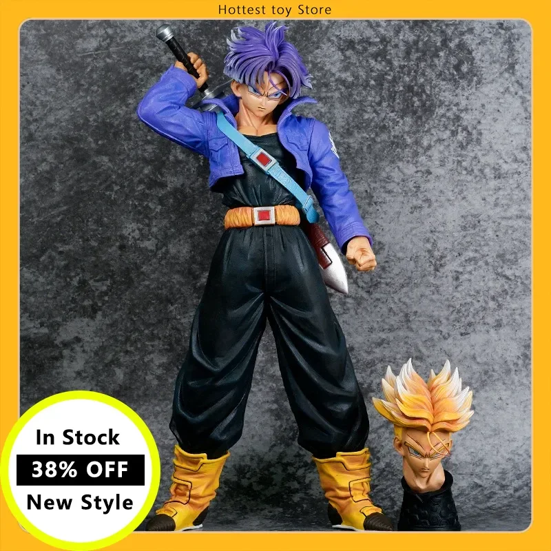 

New 43cm Mrc Tranx Handmade Saiyan Double Headed Statue Model High-Quality Desktop Collection Ornaments Toy For Children