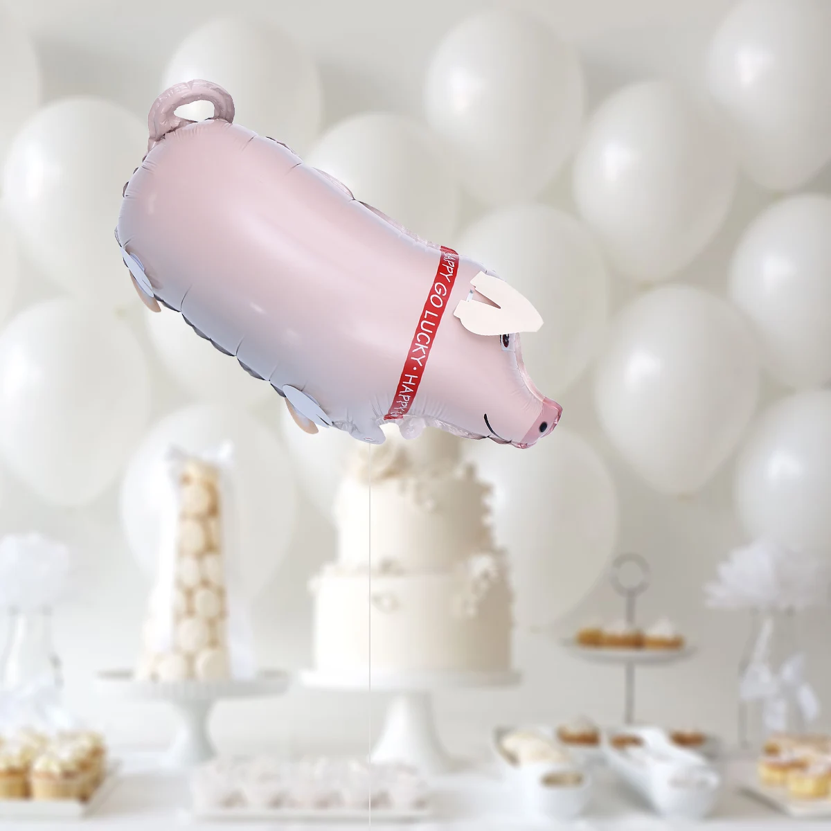 

2Pcs Walking Pig Balloons Aluminum Foil Bright Color Reusable SelfSealing Valve Birthday Wedding Party Decorations Pink Animal