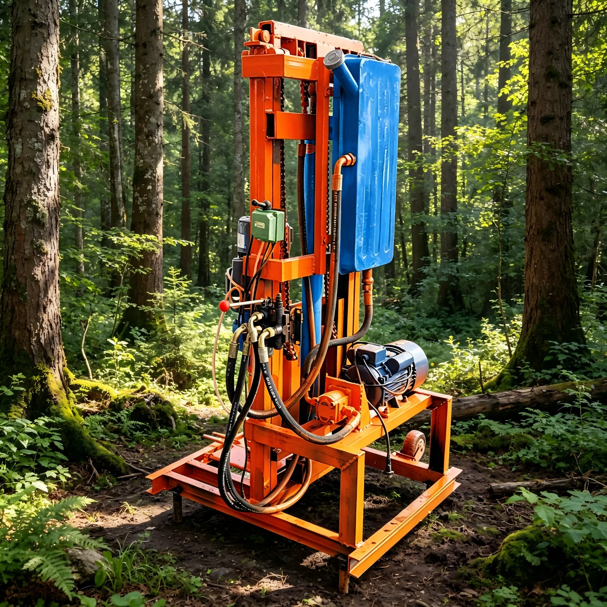 Customized Handheld Hydraulic Electric Rig – RLD-100E Portable All-in-One for Residential Well Drilling
