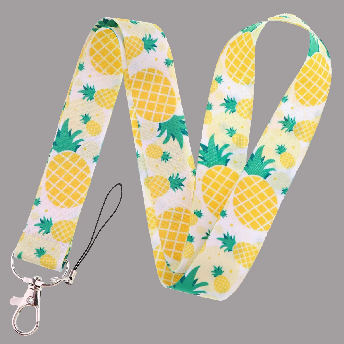 

Pineapple Neck Strap for Keychain Gym Student Mobile Phone Straps Hanging Rope Lariat Lanyard Keyring Accessories Gifts