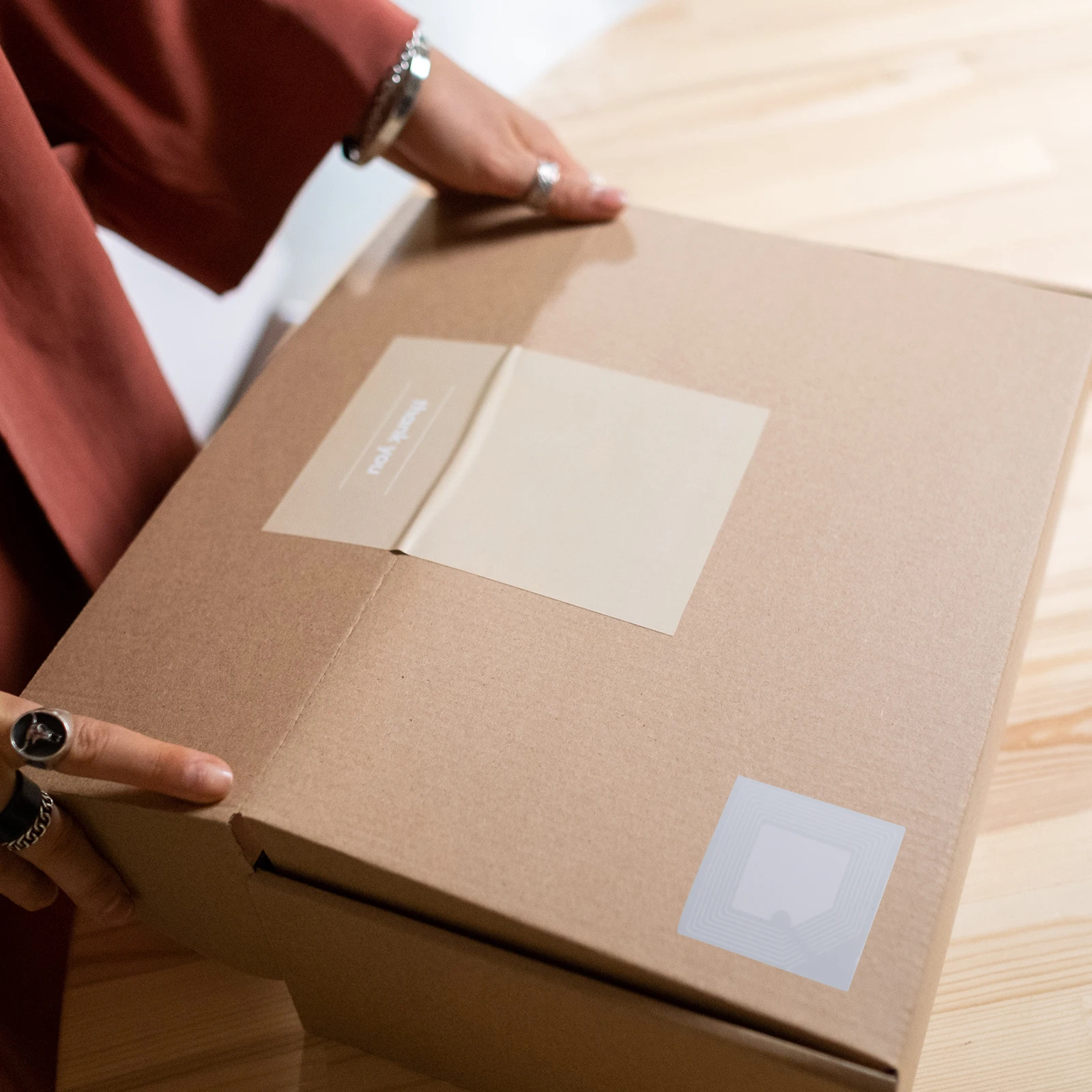 

100 Pcs -theft Stickers Tag Labels Supermarket Security Soft Tags Blank Aluminum Foil Goods Square