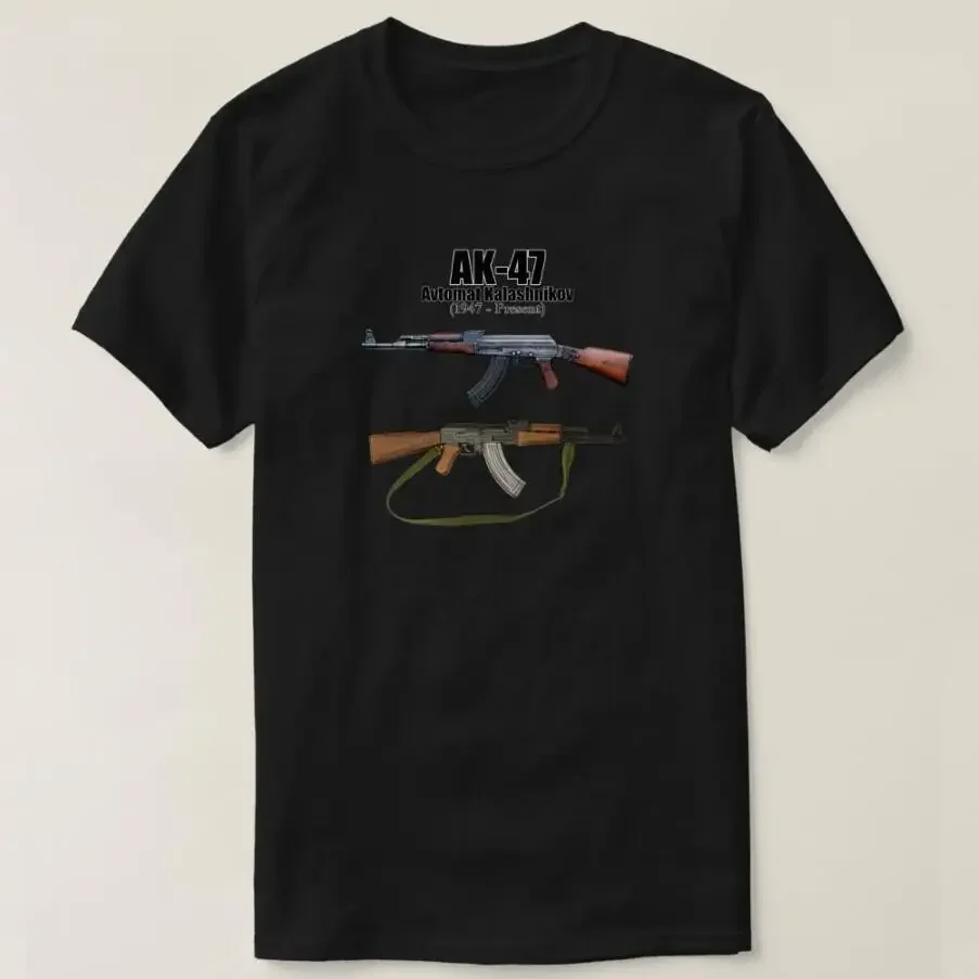 AK-47 History Avtomat Kalashnikova Assault Rifles Men T-Shirt Short Sleeve Casual 100% Cotton O-Neck Summer TShirt