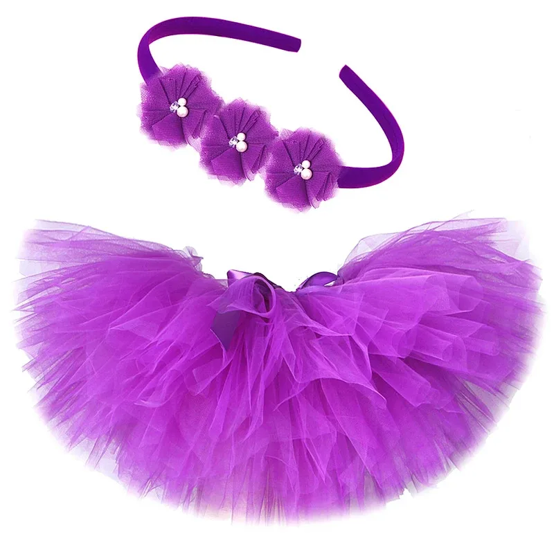 

AD1 Solid Purple Tutu Skirt for Baby Girls Birthday Party Ballet Tutus Kids Carnival Christmas Costumes Children Photo Shoo5@rD~