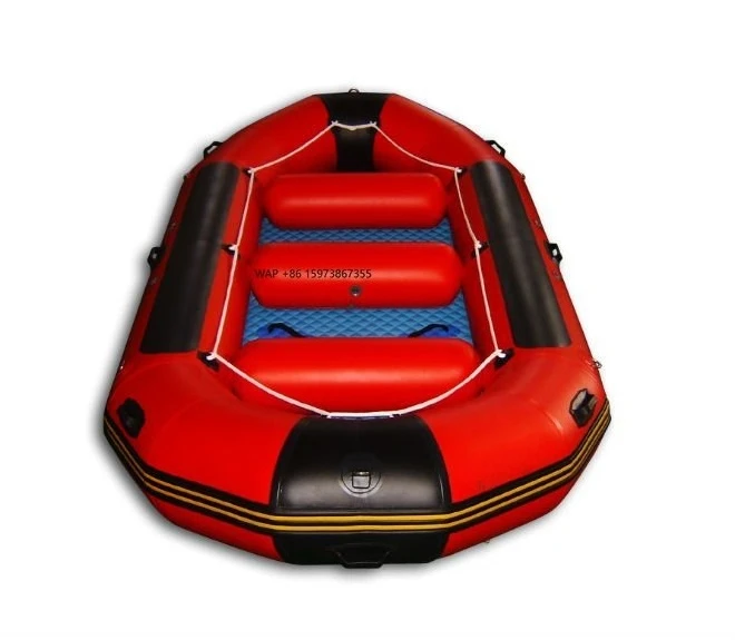 

Inflatable raft fishing boat for rowing