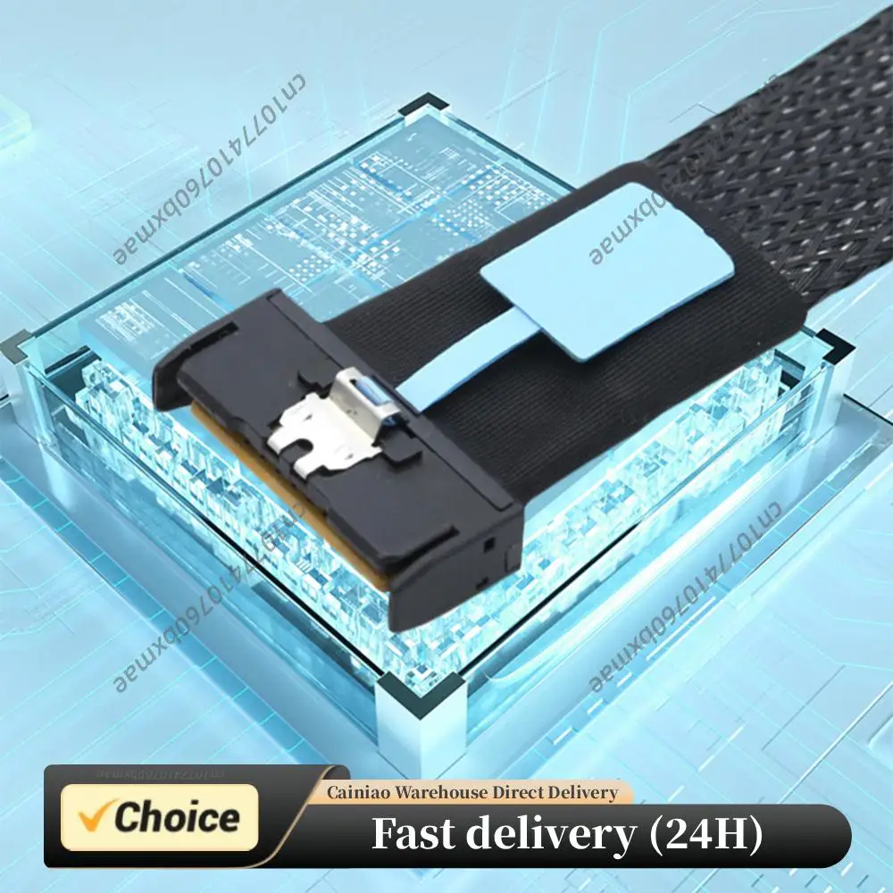 

MCIO 8i Slimline SAS To Dual SFF-8654 4i Cable PCIE5.0 Server High-Speed Adapter Cable 50cm Connection Cable Server Adapter