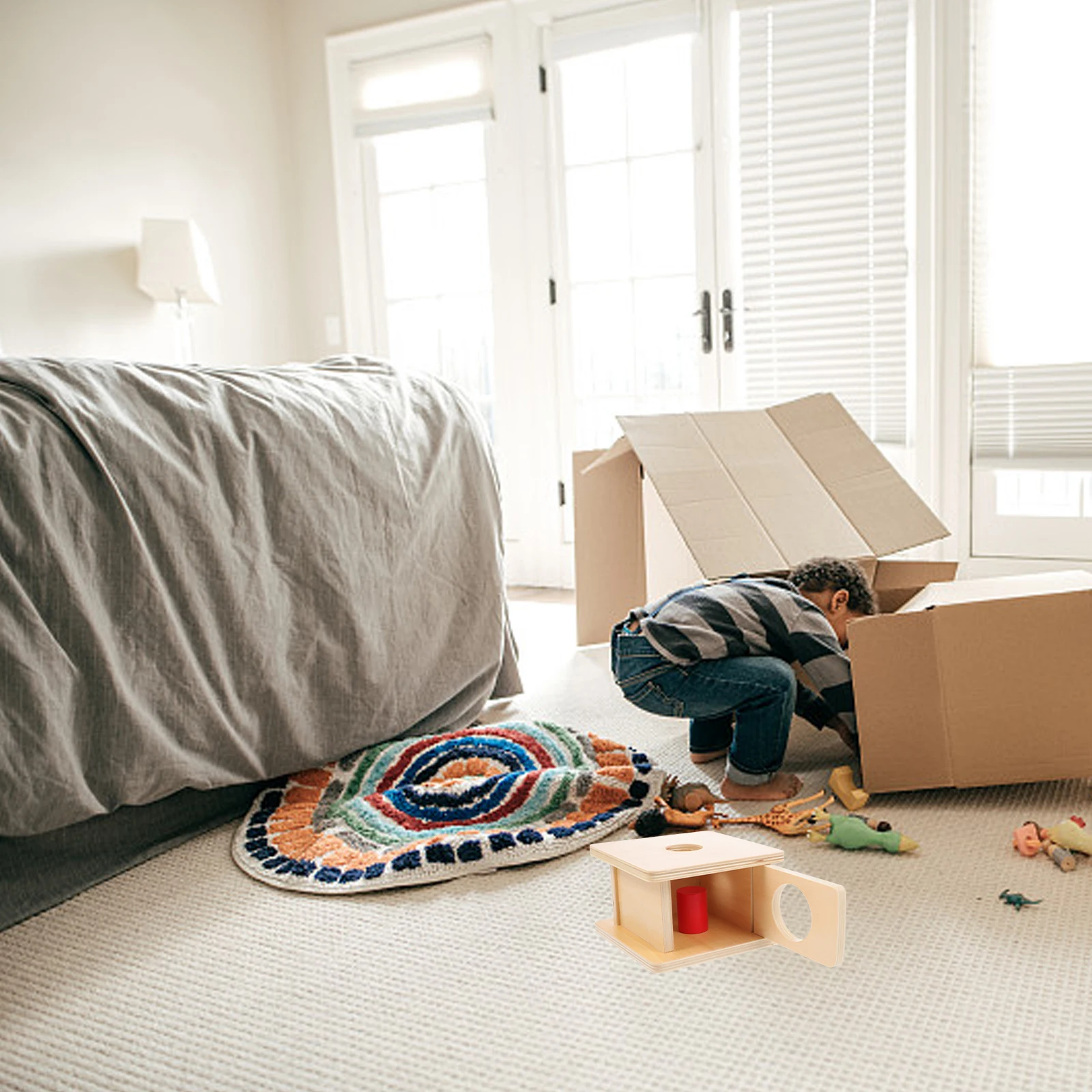1 conjunto 1 conjunto geométrico de madeira mão-olho coordenação brinquedo educativo para crianças reconhecimento de forma cognitivo aprendizagem pré-escolar