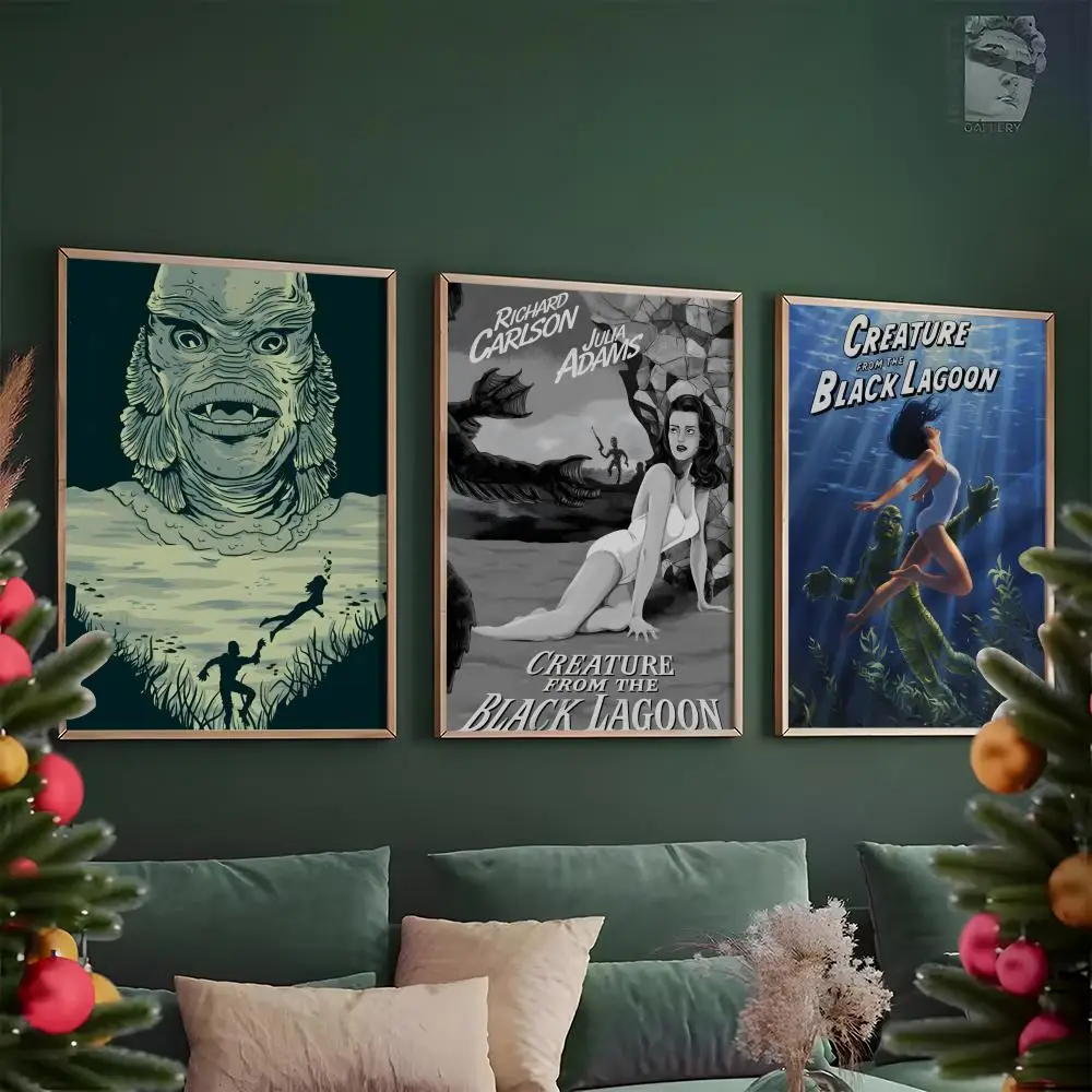 Black Poster Lagoon HD Anime Hot Theme The Creature Singer/OST/Movie-Waterproof The From Self-Stick Home Decor