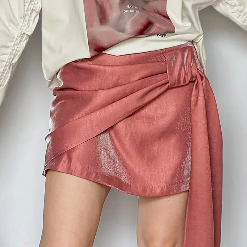 Sexy streamer saias femininas zíperes sólidos rendas até pacote de quadril senhora mini saia 2026 primavera chique feminino rua outerwear novo