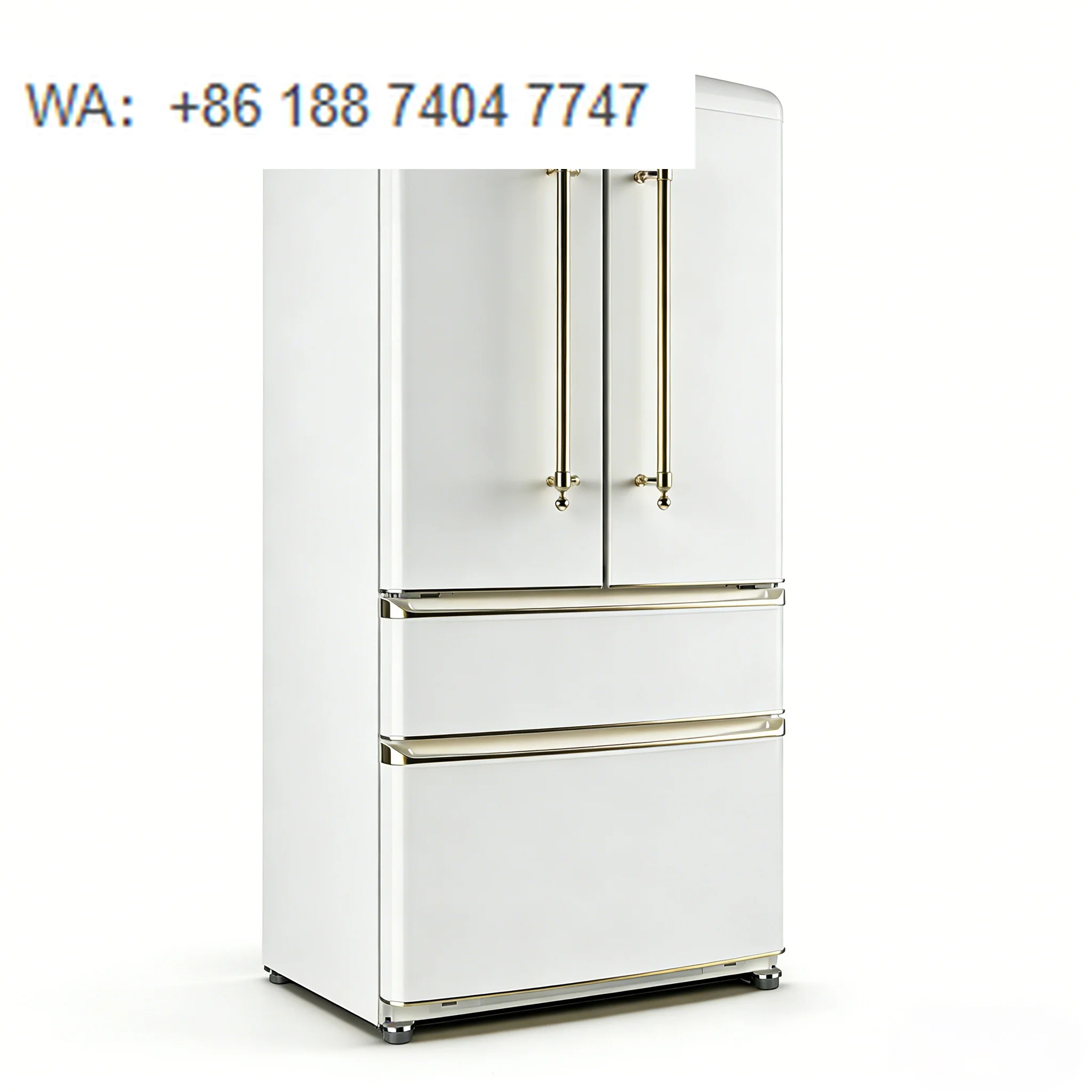 520L Retro French Door Built-In Electric Refrigerator Air Cooling Frost-Free US/UK Compatible Energy Efficient Home