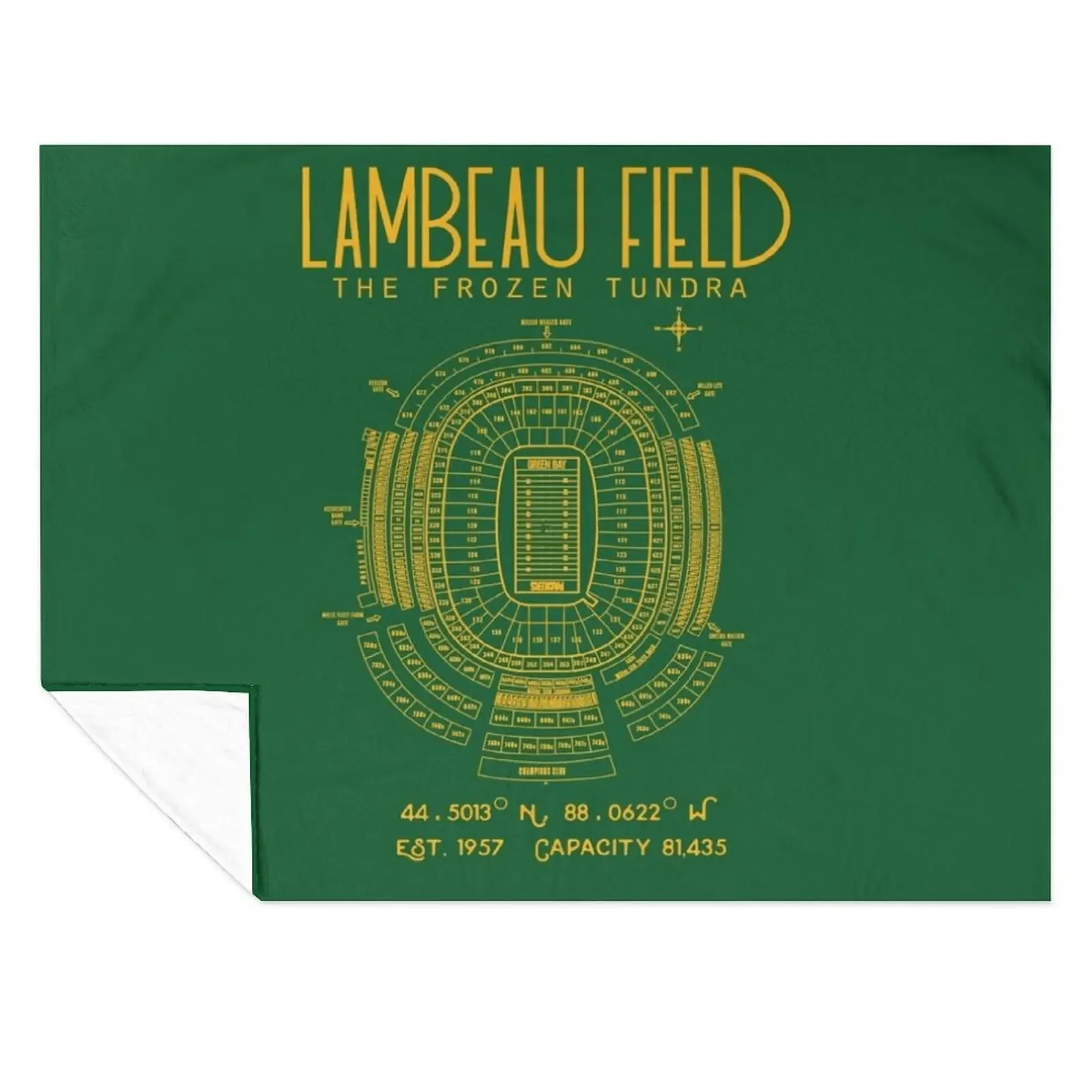 

Green Bay Packers Lambeau Field Stadium Poster Print Throw Blanket Luxury St Decorative Sofa Vintage Beach Blankets