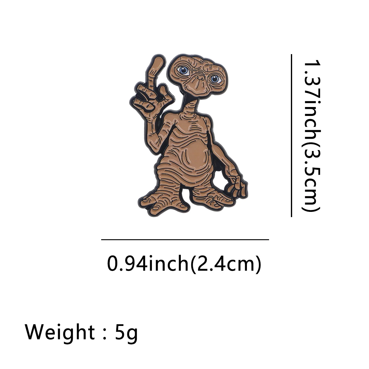 Vintage Funny Alien Enamel Cartoon Badge Lapel Pins Brooches for Men Backpack Cosplay Accessories Jewelry Toys Gift view 4