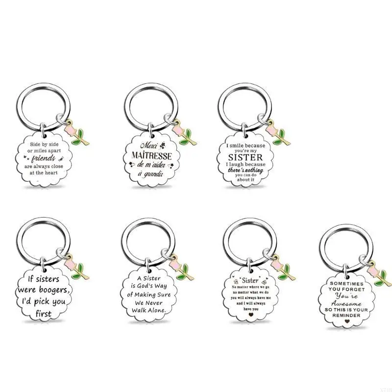  Unique Floral Keyring for Celebrating Sisterly Connection Friendship Keychain