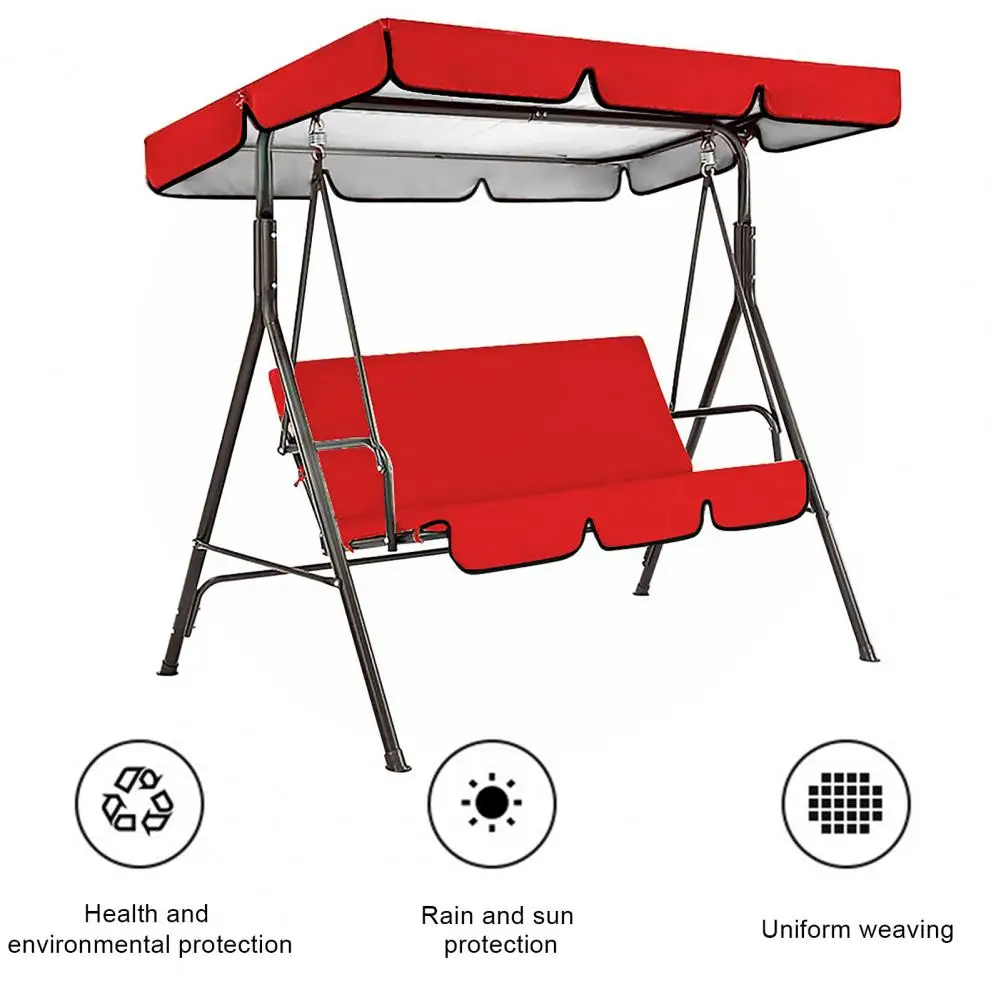 Uv Resistant Swing Canopy Waterproof Uv-proof Garden Swing Canopy Replacement Set Easy Installation Outdoor Patio Sun for Swing