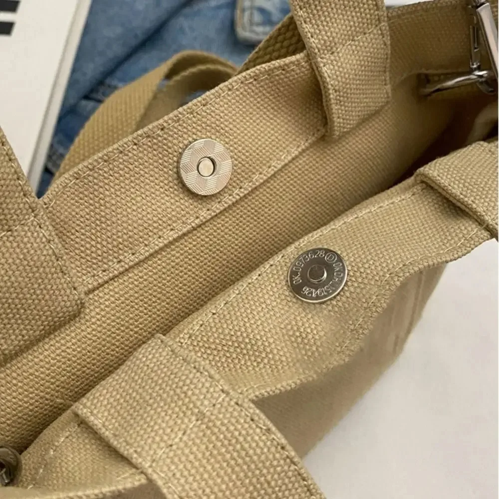 حقيبة كتف للنساء من القماش بلون سادة حقيبة ساعي البريد حقيبة حمل عصرية مطبوعة بحروف كاجوال حقيبة كروس ذات سعة كبيرة #5