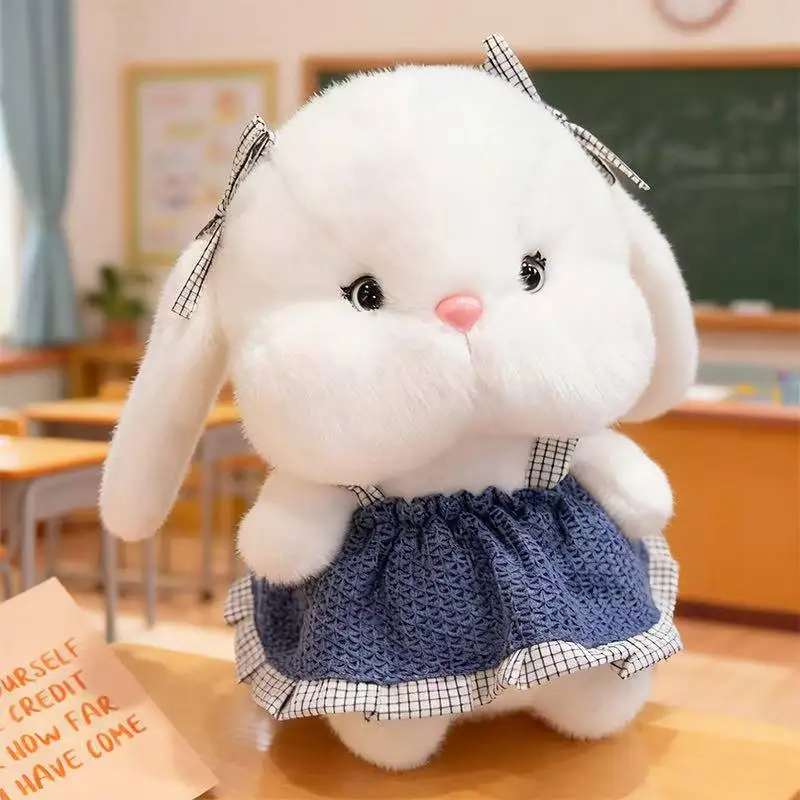 Latest Cute Dress up Rabbit Doll Kawaii Stuffed Plush Toy Handmade Doll Cartoon Anime Cute Children's Birthday Gift Fun Doll