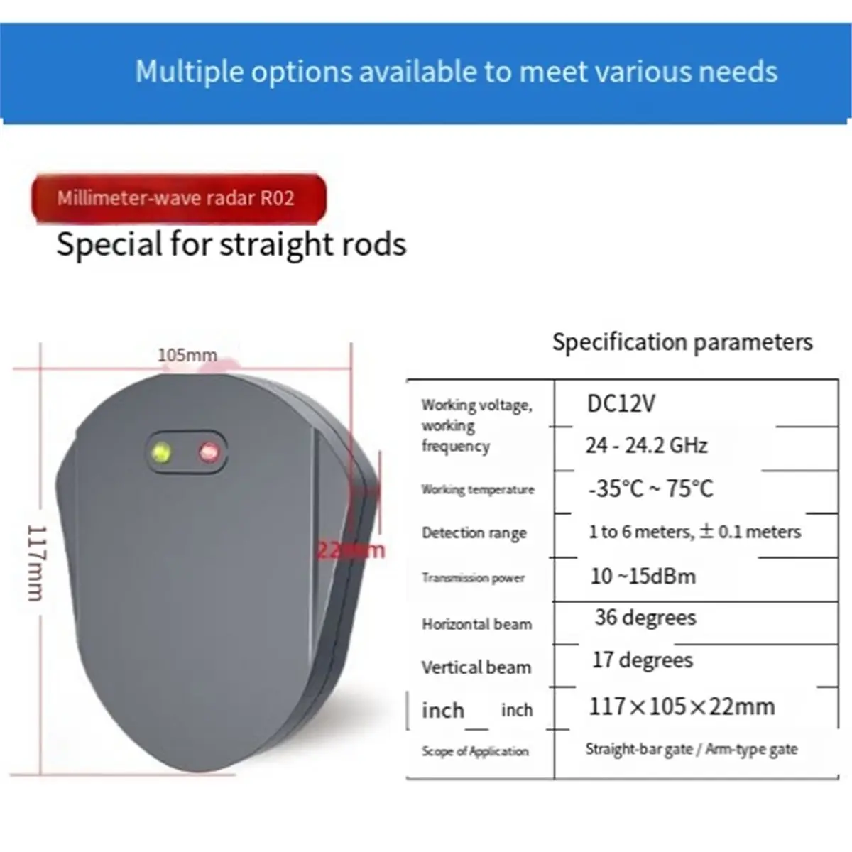 Easy Install Radar Vehicle Detector Barrier Sense Controller Replace Vehicle Loop Detector