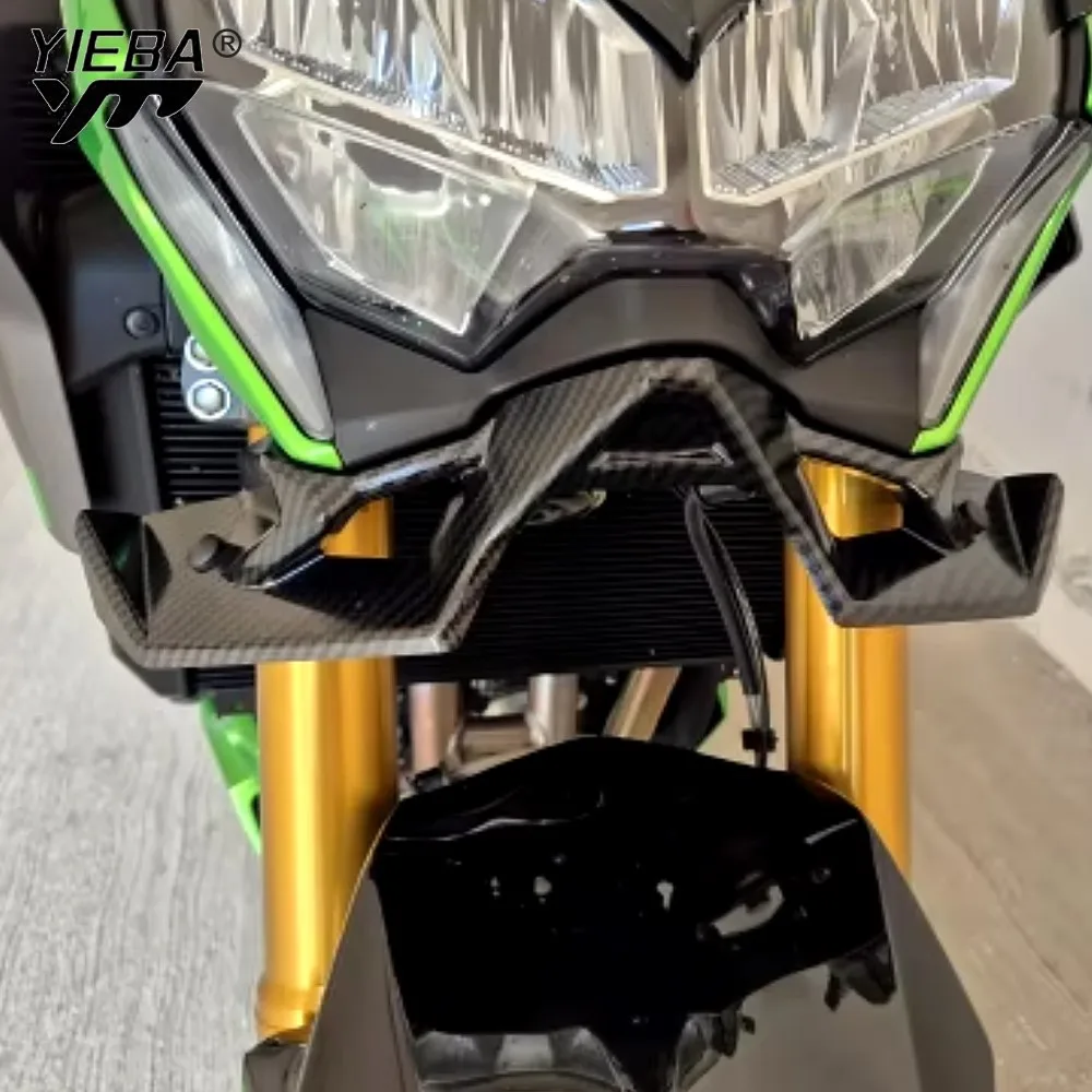 

Передний спойлер из углеродного волокна для Kawasaki Z900 Z 900 SE 2020-2024 2023, спортивные спойлеры Naked Downforce Winglet, комплект аэродинамических крыльев