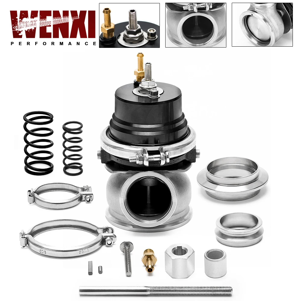 60mm Wastegate Turbo External Kit With V-band Flange & Clamp Universal Turbo External Waste Gate For Turbo Manifold 5891BK