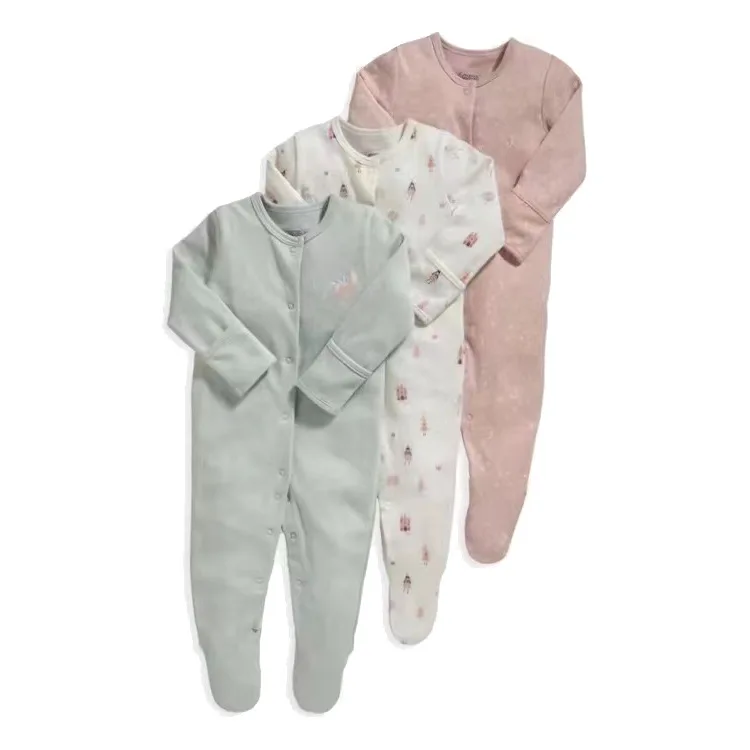 3pc Baby Rompers Newborn Baby Girl Clothes Full Sleeve Baby Boy Clothes Roupas de bebe Cotton Outwear Spring Fall Pajamas 0-12M