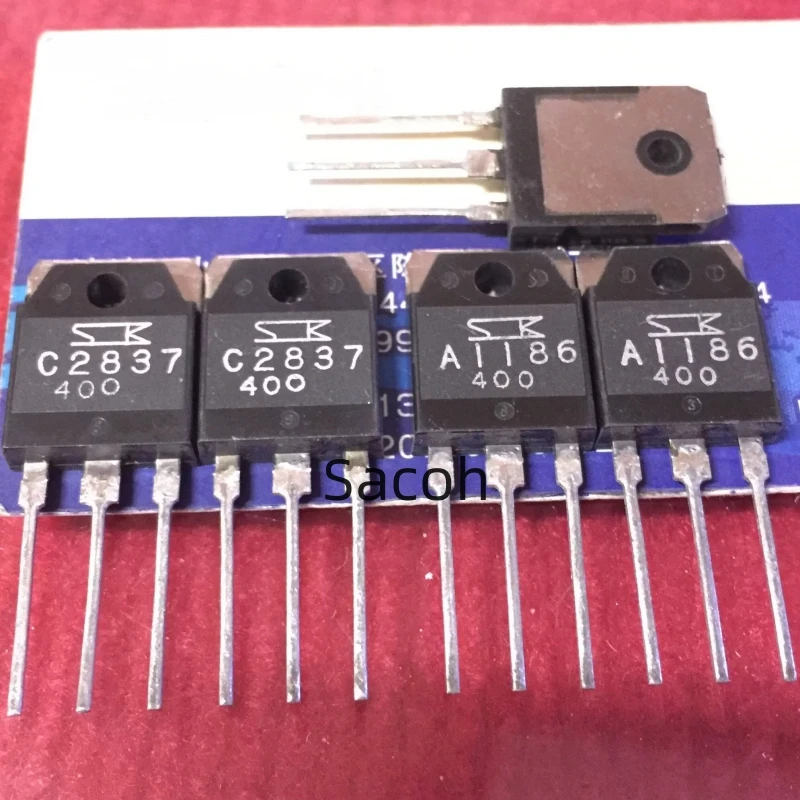 New Original 2Pairs(4Pcs)/Lot 2SA1186 A1186 + 2SC2837 C2837 TO-3P Audio Amplifier Pairing Transistor Powerful Transistors