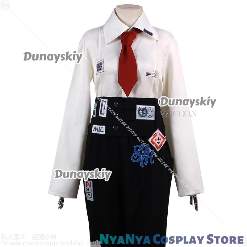 ชุดคอสเพลย์อนิเมะ ดอนกิโฆเต้ จากเกม Limbus Company สไตล์พังก์ เท่ห์ หล่อ แบบนักเรียน JK DK ชุดยูนิฟอร์มสีเหลือง วิกผมสั้น เนคไท กางเกง สำหรับงานปาร์ตี้ฮาโลวีน