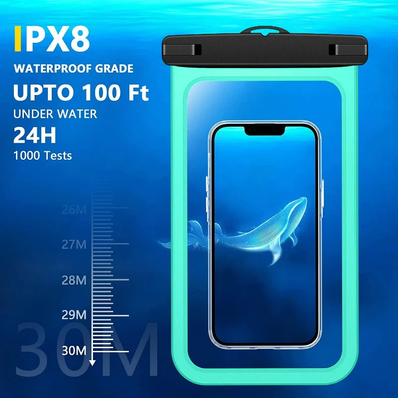 

Swimming Water Sports Watch Headphones Large-sized Touch Screen Underwater Photography Universal Mobile Phone Waterproof Case