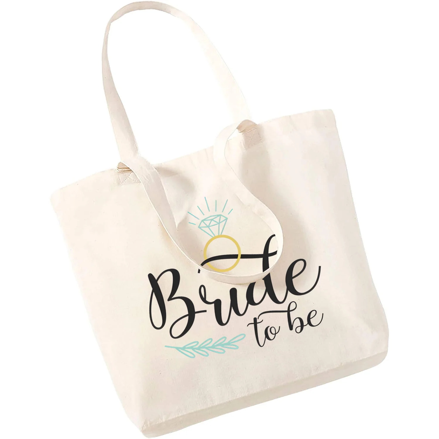 Braut zu sein Team Braut Bachelorette Party Squad EvJF Hochzeit Leinwand Tasche lässig große Handtaschen für Frauen Damen Shopping Handtasche