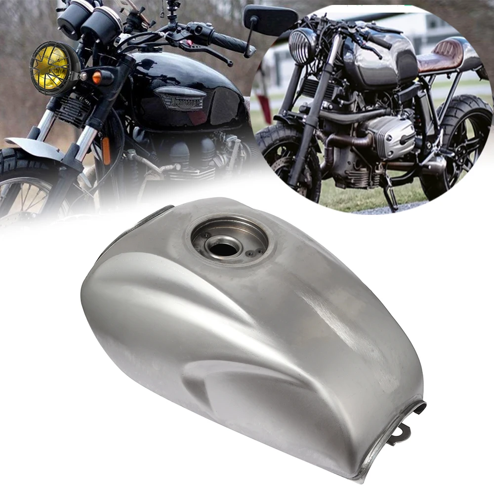 11L Unpainted Motorcycle Gas Fuel Tank Oil Box Raw Bare Metal Retro Cafe Racer Scrambler For Universal Honda CG125 CG250