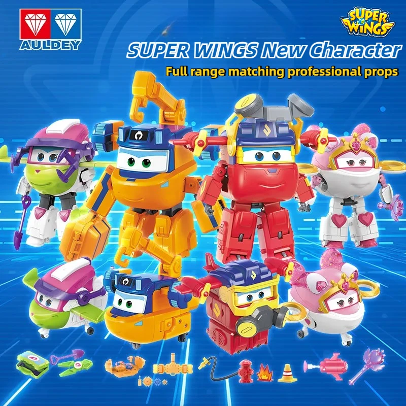 

Набор робота AULDEY SUPER WINGS с большой деформацией, оригинальная принцесса Sasha DaLi CoolRui DaZhuang, подарки для девочек и мальчиков 3-14 лет
