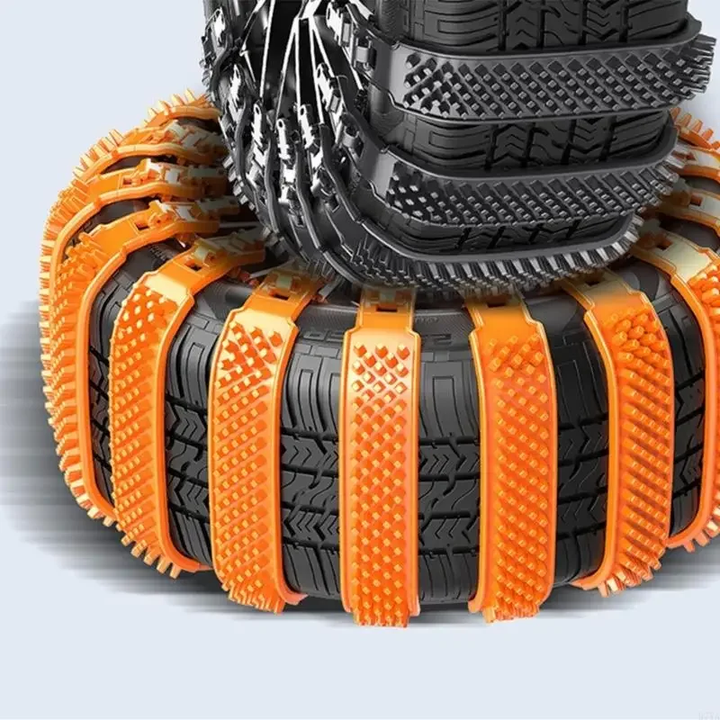 

Pack of 10 Permanent Flexible TPU Against Slip Tire Fetters Worldwide Automobiles SUVs Wintry Cold Silty Terrain Pull X37F