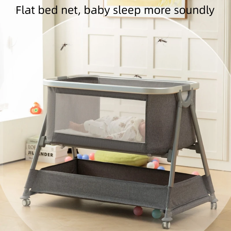 Crib Multi-functional portable 35KG high bearing men\'s and women\'s crib can be moved rollaway bed Baby bb bed