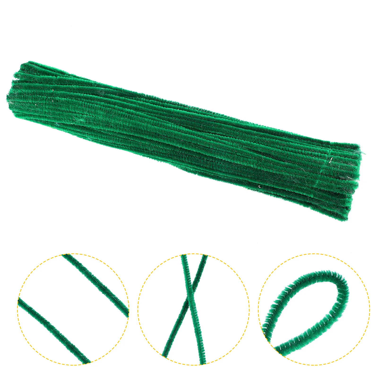 200 Pcs Craft Pipe Cleaners Twist Bar Chenille Stems for DIY Hair Root Childrens Crafts