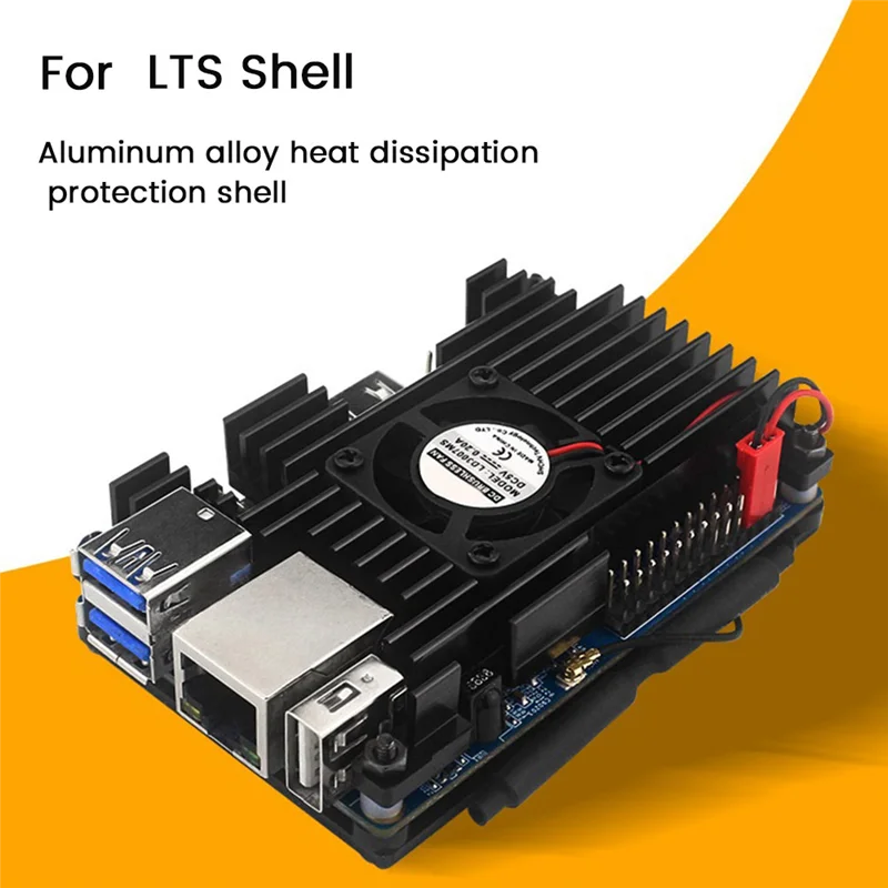 FUFU para Orange Pi 3 LTS funda protectora de aleación de aluminio con ventilador de refrigeración 30X30 + almohadilla térmica caja de Metal de refrigeración pasiva activa