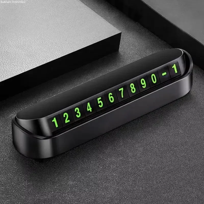 Temporary Car Parking Phone Number Card Night Glowing Sign To Stop Accessory Must Haves Gadgets