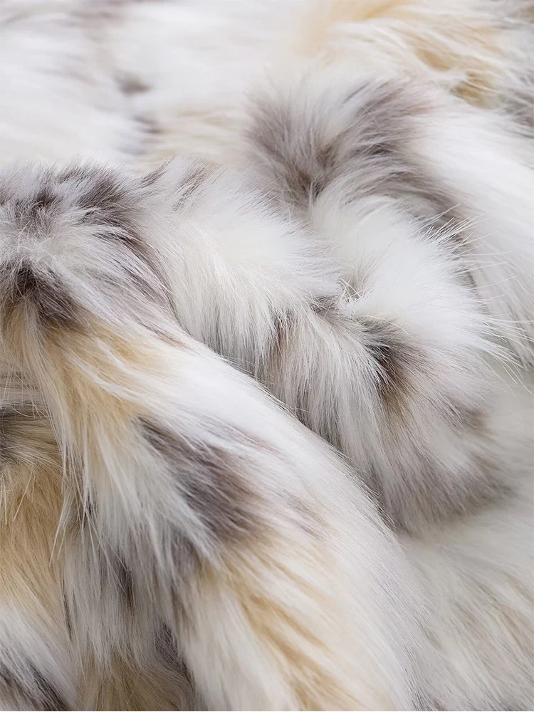 TFMLN Jaket Musim Gugur Musim Dingin Bulu Imitasi untuk Wanita Jaket Tebal Kerah Berdiri Bulu Pendek Mantel Wanita Hangat Bergaya Streetwear