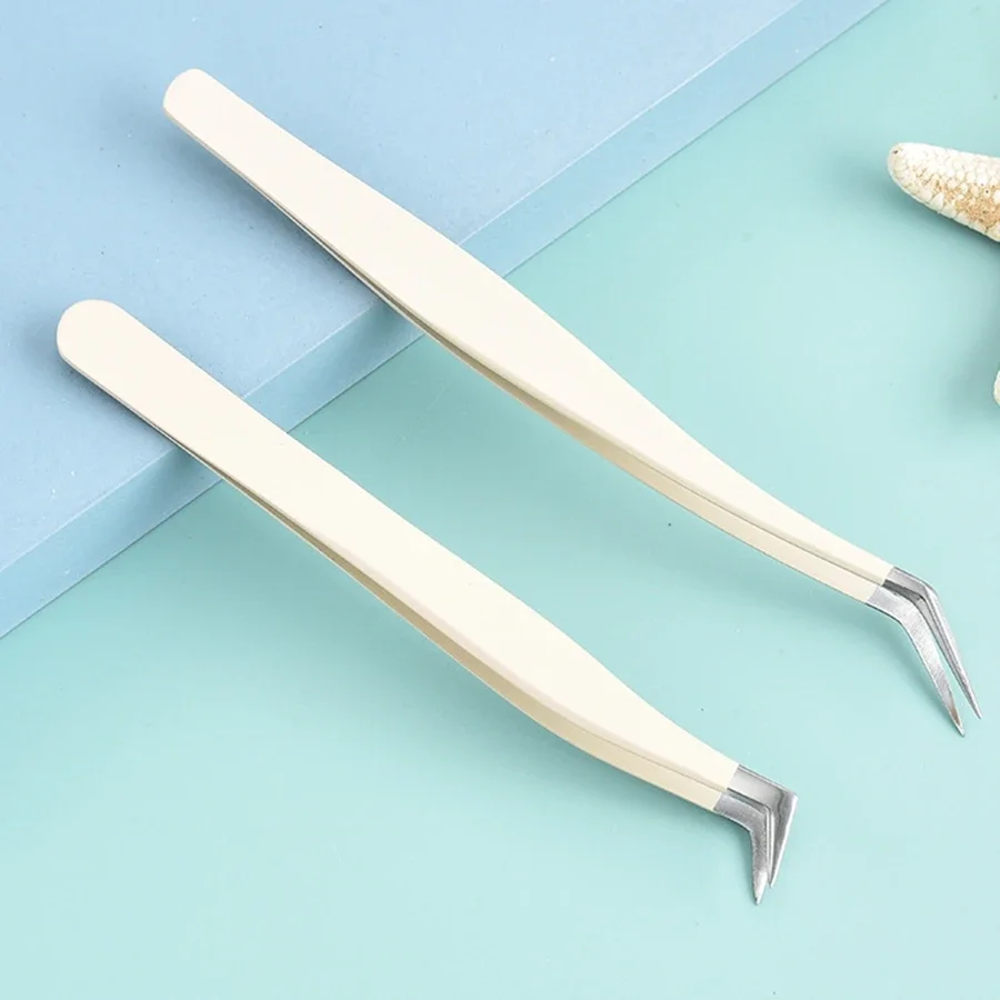 High Quality Latest  Stainless Steel Eyelash Extensions Tweezers Rose Gold color All Color Customized Eyelash Tweezers