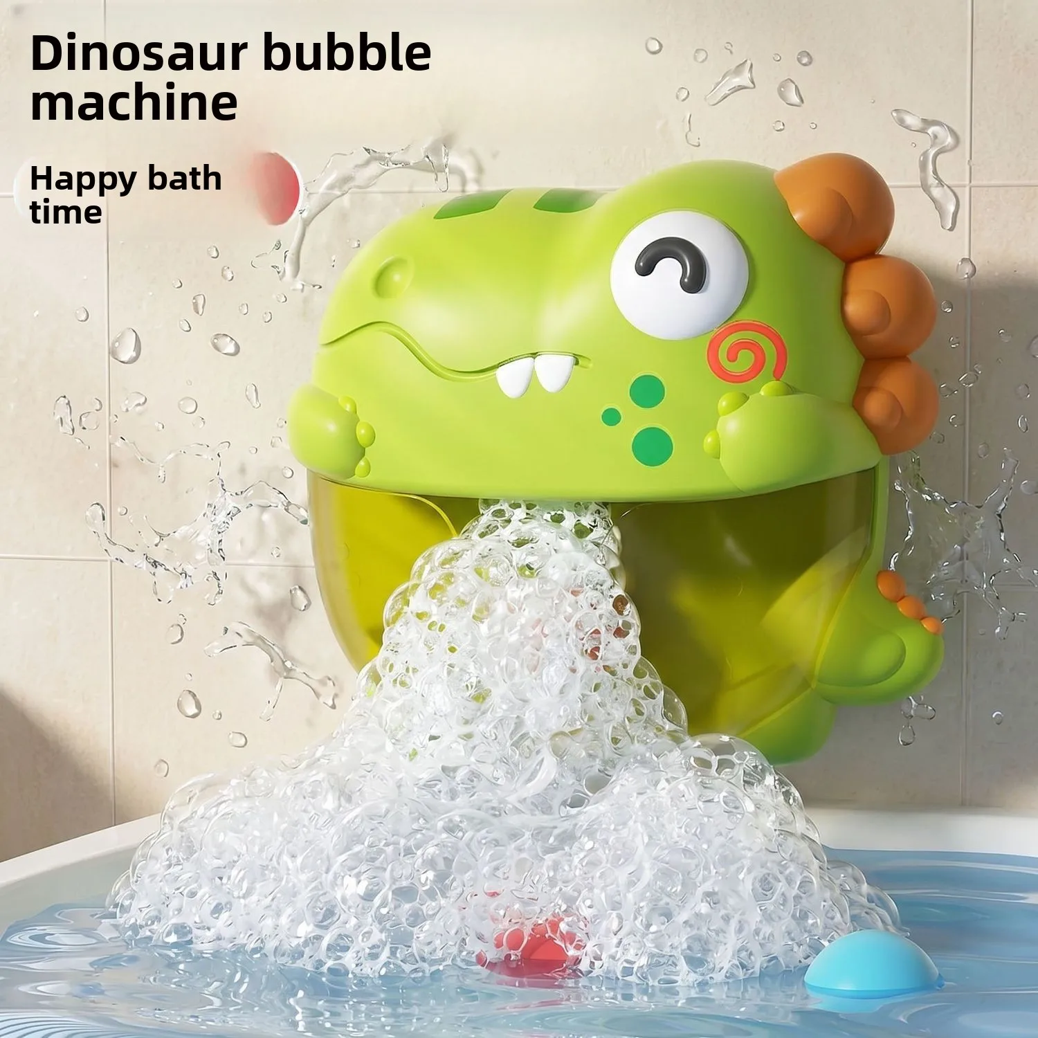 Funny Dinosaur Bubble Machine Bath Toys Music Light Automatic Soap Maker Bathtub Pool Swimming Water Play Gift Baby Toddler Kids