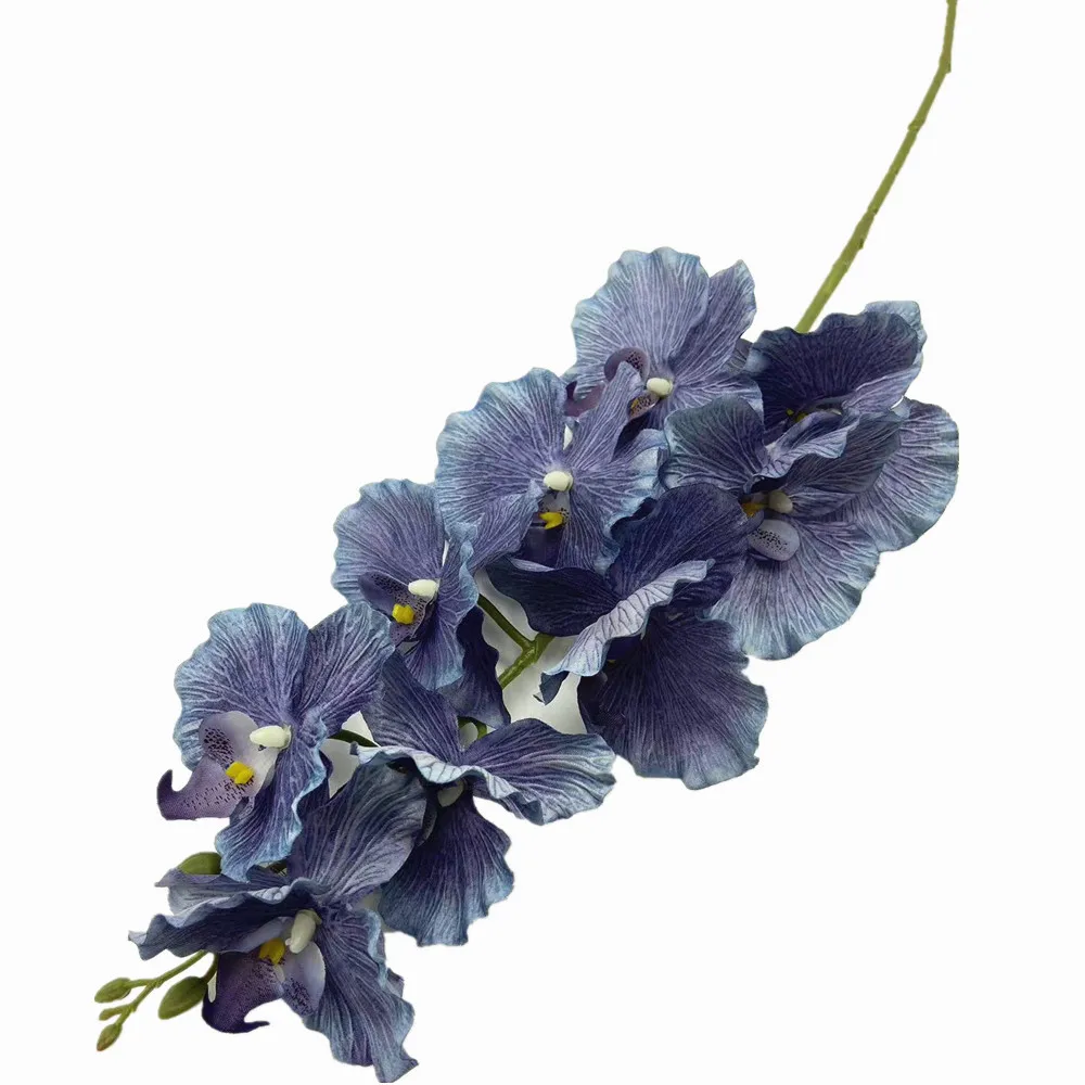 

5pcs Artificial Phalaenopsis Flower Branch Wedding Floral Decoration Big Flower Heads Silk Moth Butterfly Orchids Plant