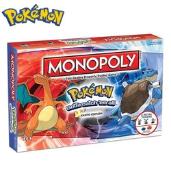 Newest English Version Pokemon Pikachu Monopoly Real Estate For Family Adults And Children 2-6 People Party Birthday Game Gifts