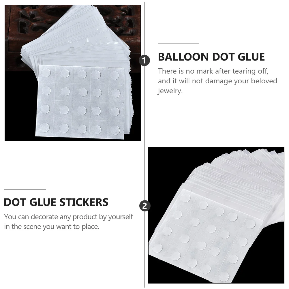 

50 Sheets Balloon Stickers with Double Sided Tape for Party Decor Movable Craft Tool